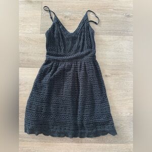 Elegant Navy Lace Dress